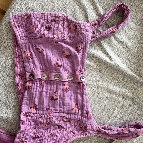 COPY - Free People Pink Smocked A-Line Midi Dress - Picture 2 of 3